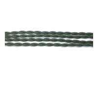 wire, 5 Meters 2 x 0.75mm Cotton Braided Industrial Lamp Cable Cloth Covered Electrical Wire(Army Green)