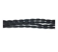 wire, 5 Meters 2 x 0.75mm Cotton Braided Industrial Lamp Cable Cloth Covered Electrical Wire(Black)
