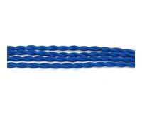 wire, 5 Meters 2 x 0.75mm Cotton Braided Industrial Lamp Cable Cloth Covered Electrical Wire(Blue)