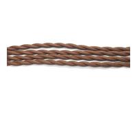 wire, 5 Meters 2 x 0.75mm Cotton Braided Industrial Lamp Cable Cloth Covered Electrical Wire(Brown)