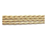 wire, 5 Meters 2 x 0.75mm Cotton Braided Industrial Lamp Cable Cloth Covered Electrical Wire(Golden)