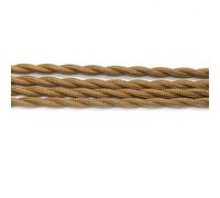 wire, 5 Meters 2 x 0.75mm Cotton Braided Industrial Lamp Cable Cloth Covered Electrical Wire(Light Brown)