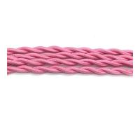 wire, 5 Meters 2 x 0.75mm Cotton Braided Industrial Lamp Cable Cloth Covered Electrical Wire(Pink)