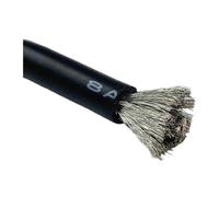 Wire and Cable 5 7 9 11 13 15 17 AWG Silicone rubber cable Very soft Wires For Terminal Connection appliance wiring(Black; 5M; 17 AWG)
