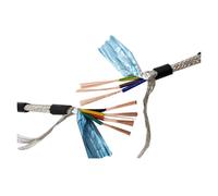 Wire and cable 5M Pure Copper 0.3 0.5 0.75 1.5mm2 Square 3core 3pin RVVP3 Shielded Cable for Audio Signal Line Home Improvement Copper Core Wire and cable(RVVP3 0.5mm2)