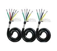 Wire and Cable Silicone Shielded 22/20/18/17/15/13AWG 2/3/4/5/6/7/8 Core 180 Soft Multi-color Control Signal(3Cores 1Meter; 20 AWG 0.5mm2)