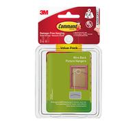 Wire Backed Picture Hangers Value 3 Pack with 6 Strips Holds 2.2Kg 3M Command