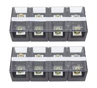 Wire Barrier Block Terminal Strip, 600V 100A TC Fixed 2pcs Cable Barrier Block Terminal Strip Reusable for Industry for Electronic Circuits (4 Positions),Wire and cable