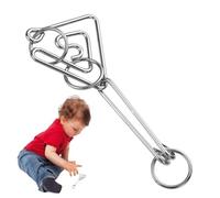 Wire Brain Teaser - Metal Wire Puzzle Set, Test Disentanglement Toys & Iron Unlock Interlock Games | 2.8 Inch, Safe Reusable Educational Magic Trick Toys For Kids & Adults, 8*PCs