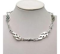 Wire Brambles Iron Thorns Peach Heart Choker Flame Necklace Women Hip-hop Gothic Punk Barbed Wire Thorns Chain Choker Present