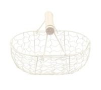 Wire Bread Basket Metal Wire Bread Basket Vintage Style Storage Basket with Handles for Kitchen Farmhouse Beige