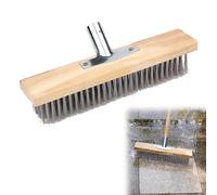 Wire Broom Head, 30cm Wire Broom Brush yard brush heavy duty outdoor, decking brush to Remove Weeds and Moss Build-Up from Patio, Block Paving and Driveway