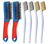 Wire Brush, 6PCS Wire Brush Set, 2 Metal Brush, 2 Wire Brushes And 2 Brass Brushes, Multi-Purpose Cleaning Tools For Kitchen, Bbq Grill, Cleaning Rust Paint Removal