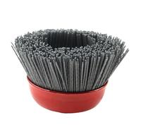 Wire Brush Drill Attachments， Abrasive Cup Brush Wheel 75mm Multicolor 80-240 Grit 2 Sizes 1/3 Pcs For Angle Grinder(Grey Grit 120,5I8-11)