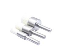 Wire Brush Drill Attachments， Carbon Steel Ceramic Abrasive Nylon Wire Cup Brush Set, 4-42mm, 180-500 Grit, Deburr. Polish(320Grit Diameter32mm)