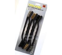 Wire Brush set 6pc 175mm Mini Stainless Steel Brass Nylon Cleaning Brushes 7"