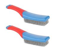 Wire Brush Set - Homiladi 2 Pcs Stainless Steel Reinforced Cleaning Brush with Handle | Dutywire Brushes for Cleaning | Effective Scrubbing Brush with Handle for BBQ Grill, Kitchen, Industrial Rust