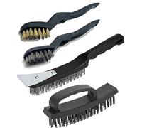 Wire Brush Set of Heavy Duty,Wire Brushes for Cleaning Rust and Heavy Dirt,4Pcs Multi-function BBQ Wire Brush for Rust Removal