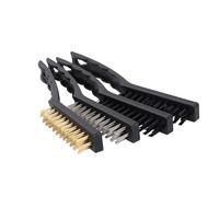 Wire Brush Set OX340 | 4 x Workshop Brushes For Cleaning Metal