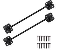 Wire Cabin Hook and Eye | Epoxy Black | Pack of 2 | 250mm / 10 Inch