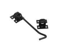 Wire Cabin Hook & Eye - Black for Shed Gate Door Latch Includes Screws