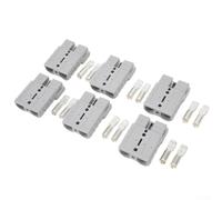 Wire & Cable Connectors 50A 600V for Style with Silver Plated Copper Terminals for 6AWG Solar Panel Caravan 4WD Trailer Auxiliary P(6pcs-Grey)