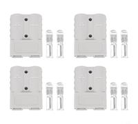 Wire & Cable Connectors 50A 600V for Style with Silver Plated Copper Terminals for 6AWG Solar Panel Caravan 4WD Trailer Auxiliary P(4pcs-Grey)