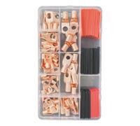 Wire & Cable Connectors Set, 120/140PCS Copper Crimp Terminal with Insulation Sleeves for Automotive, Marine and Solar Applications