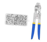 Wire Cable Swaging Pliers Set with Figure 8 Aluminum, 300 Pieces
