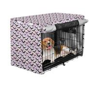 Wire cage Cover Foldable Portable Construction for car Trunk Transportation Pastel Purple Spooky Halloween Bat Repeat