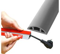 Wire Channels to Hide Wires, Grey Half Round Pvc Wall Tv Cords Cover Cable Management Kit Self Adhesive Electrical Cable Cover(500cm (16.4ft))