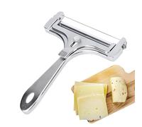 Wire Cheese Slicer, Stainless Steel Handheld Cheese Dice Cutter, Heavy Duty Block Cheese Cutter, Cheese Raver for Thick and Thin Slices, Enjoy with a Durable Stainless Steel Building and Comfort