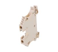 Wire Clamp 32A 4mm2 800V DIN Rail Mount 2 Terminal Module Beige Screw Terminal