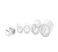 Wire Clamps for Cable 5-500pcs Wire Rope Round Single Hole Aluminum Sleeve Aluminum Chuck Oval Hole Clip Aluminum Buckel Quick Chuck Cable Clamp (Color : Circular Hole, Size : M6 25pcs)