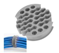 Wire Comb for 30 Network Cables, Cable Management Organizing Tool with 0.3in Hole Diameter, Wire Organizer Tool Anti Entanglement for Ethernet Cables (Grey)
