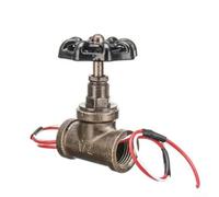 Wire Connected 12 Inch Shutoff Valve Light Switch, For Table Lamps, With 1/2 Inch Valve And Iron Construction Supporting 3A 120V And 5A 12V(Black)