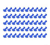 Wire Connectors 50PCS Quick Connect, Main Line Branch Terminal Crimping Clips For Electrical Wiring 0.5-6mm(Blue)