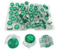Wire Connectors, CTRICALVER 60 Pcs Button Telephone Wire Connectors, Telephone Cable Connectors, UG Connectors, Data Wire Connectors with Sealing Gel Grease Filling(Green)