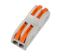 Wire Connectors, Lever Wire Nut Connector Compact Wire Fast Connection Terminal 28-12 AWG 2 Circuit Inline Splices (SPL-2, 28PCS)
