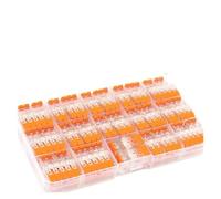 Wire Connectors Set Compact Wiring Terminal Block For Home Fast Push-in Electrical Lever wire Connector 2/3/5 Pin IDGTTLDF(Orange 76PCS)