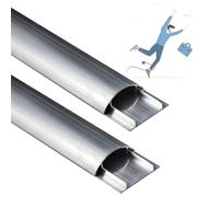 Wire Cover/Channel to Protect ， Aluminum Alloy Cable Concealer Multiple Sizes Pack Of 1 2 Or 4 pieces(2 PCS,L W H 150CM x 55MM x 15MM)