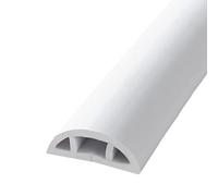 Wire Cover Cord Hider Wall Mounted Tv Cables Arched, Indoor Floor Cable Concealer Management Kit Wide 30Mm)(White,1100Cm (36Ft))