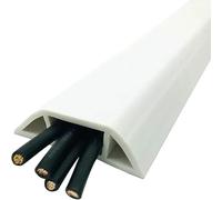Wire Cover for Floor Carpet, Anti-Stepping Soft PVC Cord Protector, Large Capacity Cable Cover for Office & Home, Self-Adhesive Cord Hider, Carpet Compatible