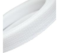 wire covers for cables 1/10Meter Braid Sleeving 2 4 6 8 10 12 14 16 20 25 30 40mm Expandable Sleeve Wire Wrap Insulated Protector Sheath for USB Power Cord Audio Video Cable(WHITE,16mm,1 Meter)