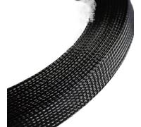 wire covers for cables 1/10Meter Braid Sleeving 2 4 6 8 10 12 14 16 20 25 30 40mm Expandable Sleeve Wire Wrap Insulated Protector Sheath for USB Power Cord Audio Video Cable(Black,16mm,1 Meter)