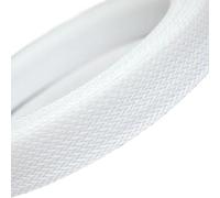 wire covers for cables 1Meter Expandable Cable Sleeve 2mm ~ 40mm Tight Braided High Density Hardness Insulate Line Protect Wire Wrap Gland Sheath for USB Power Cord Audio Video Cable(WHITE,16mm)