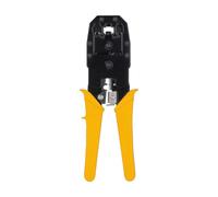 Wire Crimper Tool Stripper Cutter, Crimping Pliers Terminal Pliers for Insulated Electrical Connectors, For 4P/6P/8P, Wire Stripping, Crimper Network Cable Heads (with 2 Blade/8 Crystal Connectors)