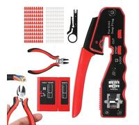 Wire Crimping Pliers | Ergonomic Industrial Equipment,Manual Cable Crimping Tool and Wiring Stripper | For Hobbyists, Beginners, Professionals, Technicians, Factory, Garage And Workshop