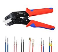 Wire Crimping Tool, Amliber Wire Crimper Tool for Open Barrel Terminal Connectors, Electrical Crimping Pliers for Molex Dupont Deutsch DELPHI AMP TYCO Terminals, 28-14 AWG