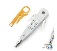 Wire Crimping Tool with Wire Stripper Combination, IDC Network Crimping Tool, Data Crimping Tool for Cat5/Cat6/Ca7 and Telephone Lines